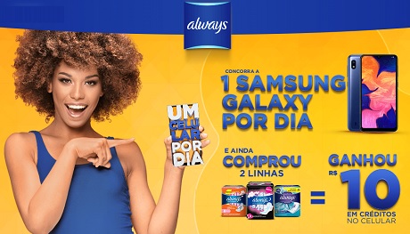 Promoção Always Te Dá Um Celular Por Dia