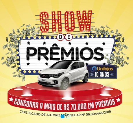 Promoção Show de Prêmios 10 Anos Unilojas