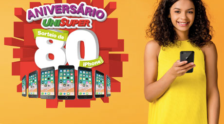 Promoção Aniversário Unisuper Sorteio de 80 Iphone