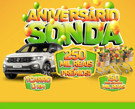 Promoção Aniversário Sonda Supermercados