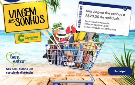 Promoção Viagem dos Sonhos Covabra Supermercados