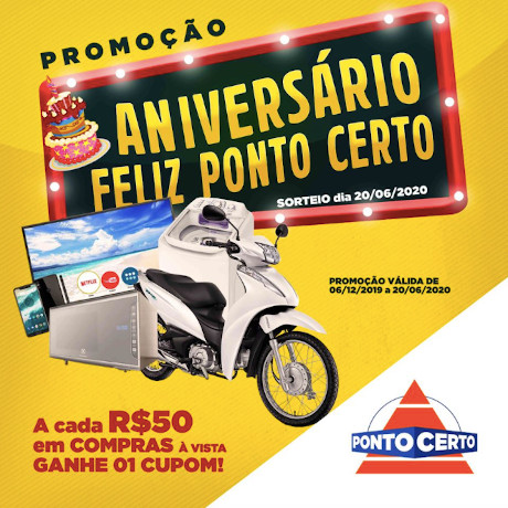 Promoção Aniversário Feliz Ponto Certo