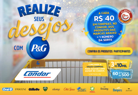 Achei Promoção Realize Seus Sonhos com P&G e Condor