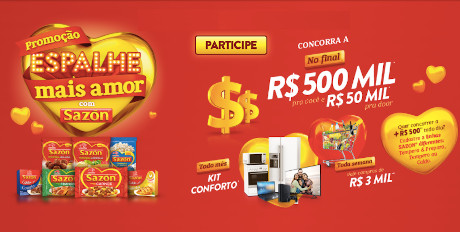 Promoção Espalhe Mais Amor com Sazon