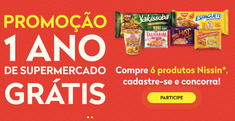 Promoção Nissin Um Ano de Supermercado Grátis