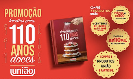 Promoção União Receitas Para 110 Anos Doces
