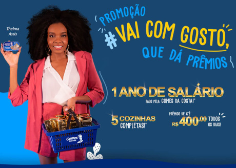 Promoção Gomes da Costa Vai com Gosto que dá Prêmios
