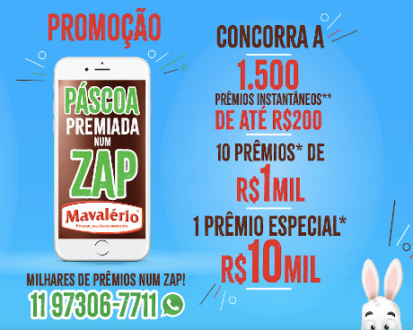 Promoção Mavalério Páscoa Premiada Num Zap