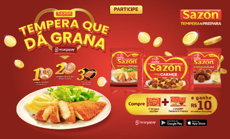 Promoção Sazón Tempera que dá Grana