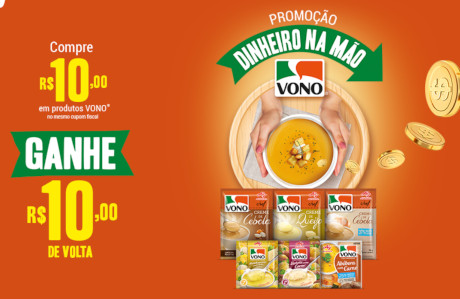 Promoção Dinheiro na Mão com Vono