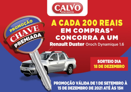Promoção Chave Premiada Calvo Atacadista
