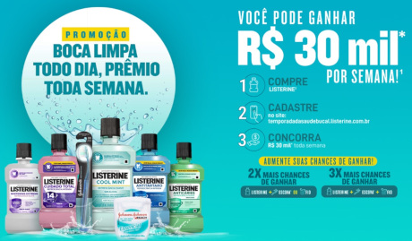 Promoção Listerine Boca Limpa Todo Dia, Prêmio Toda Semana