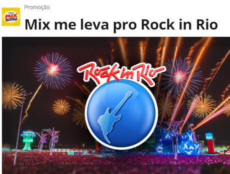 Promoção Mix Me leva pro Rock in Rio