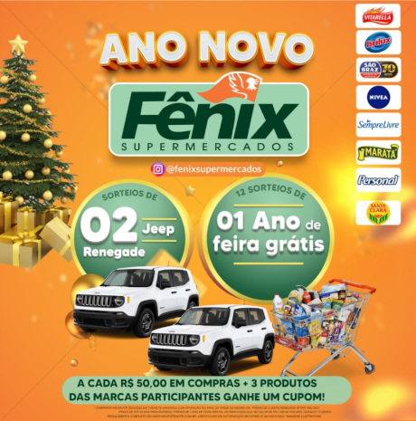 Promoção Fim de Ano Premiado Fênix Supermercados