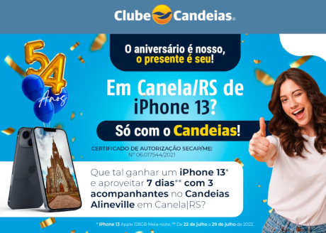 Promoção Em Canela de iPhone 13? Só com o Candeias!