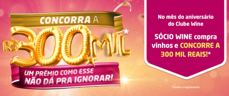 Promoção Aniversário Premiado Clube Wine