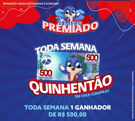 Promoção Andorinha Supermercado Número Premiado