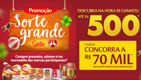 Promoção Sorte Grande Sadia e Perdigão