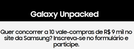 Promoção Samsung Cadastre e Concorra