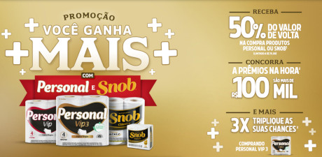 Promoção Você Ganha Mais com Personal e Snob
