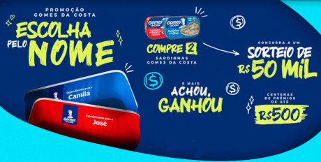 Promoção Gomes da Costa Escolha Pelo Nome