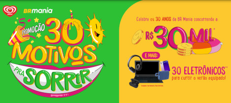 Promoção Kibon e BR Mania 30 Motivos Para Sorrir