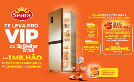 Promoção Seara Te Leva Pro VIP do Big Brother Brasil