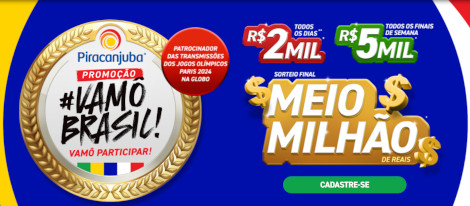 Promoção Piracanjuba Vamô Brasil! Vamô Participar
