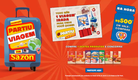 Promoção Partiu Viagem com Sazon