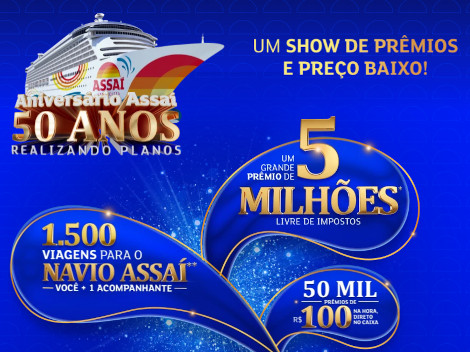 Promoção Aniversário 50 Anos Assaí Atacadista
