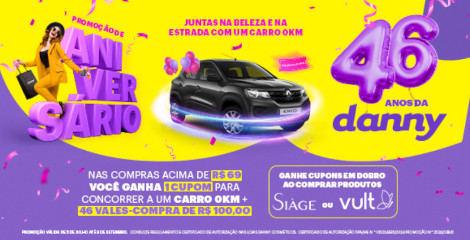 Promoção 46 Anos Danny Cosméticos