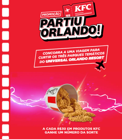 Promoção Partiu Orlando com KFC