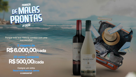 Promoção de Malas Prontas com Marcus James