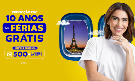 Promoção CVC 10 Anos de Férias Grátis 2025