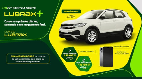 Promoção Pit Stop da Sorte Lubrax+ 2025