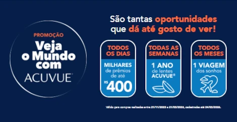 Promoção Veja o Mundo com Acuvue 2025