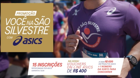Promoção ASICS na São Silvestre 2025