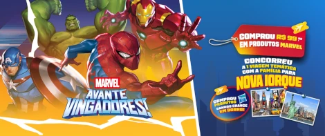 Promoção Marvel Avante Vingadores 2026