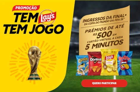 Promoção Tem Lay's Tem Jogo 2026